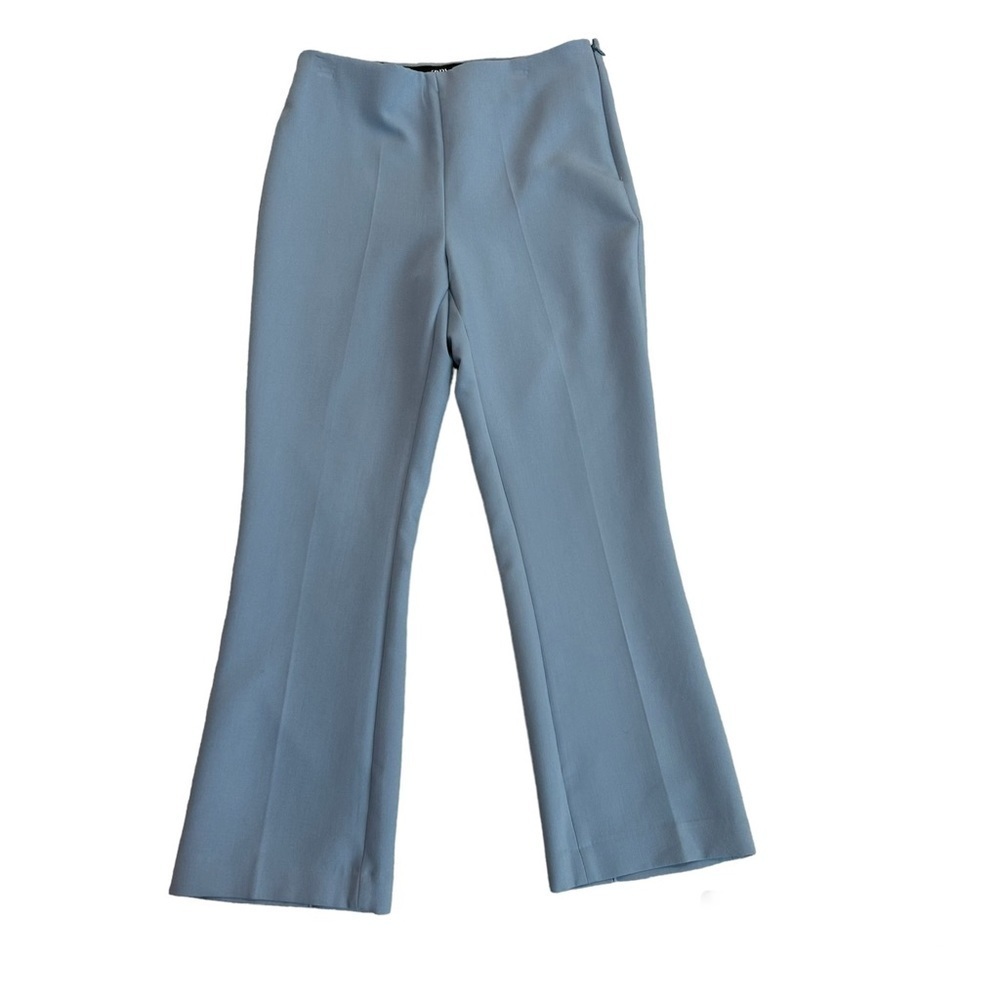 Zara blue ankle pants Side zipper Sz L NWT